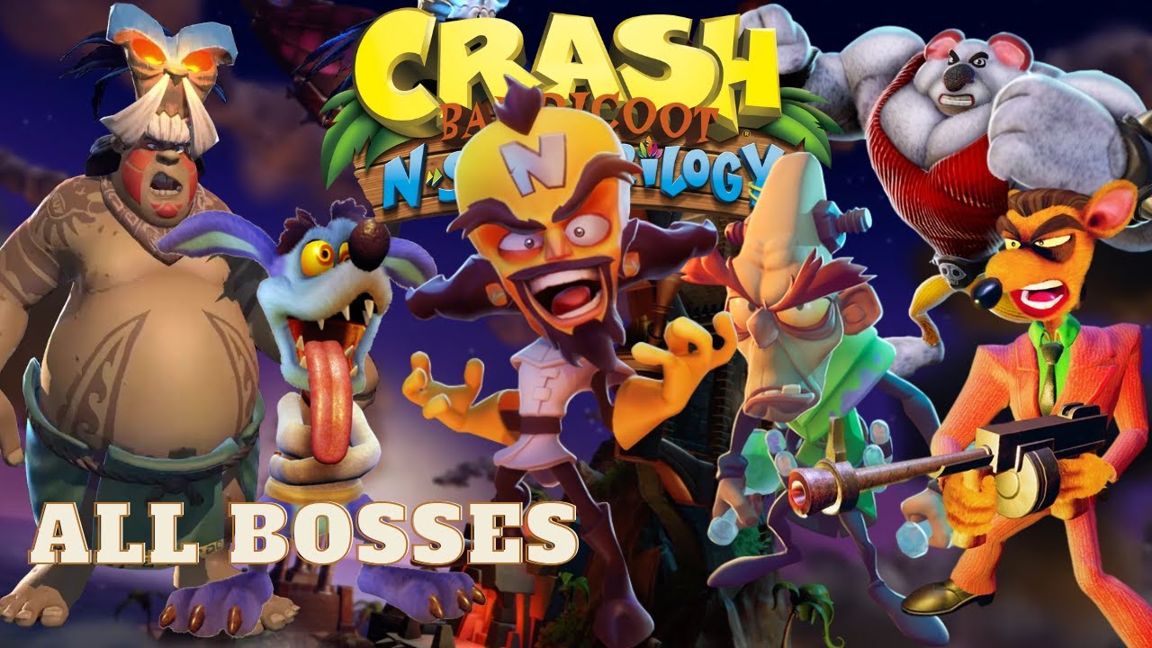 All BOSSES, NO DEATH!!! TIPS AND TRICK + Ending Scene Crash Bandicoot