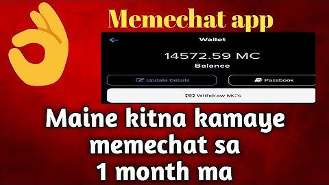 memechat app my total earning||Maine kitna kamaye memechat sa||total earning of my memechat in1month