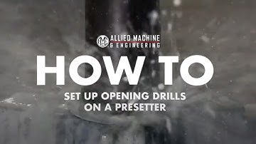 How to use a presetter to set up an Opening Drill® offline