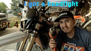 YZ250F Rebuild series Ep-4 how to install the Baja designs headlight!!