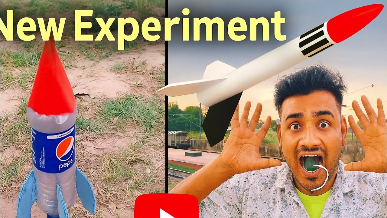 पेप्सी की बोतल से आज बनाने वाले रॉकेट // how to make bottle rocket with perfume water bottle rocket