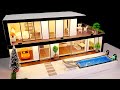 Incredible build an amazing mini modern house  great swimming pool with mini bricks   mckook