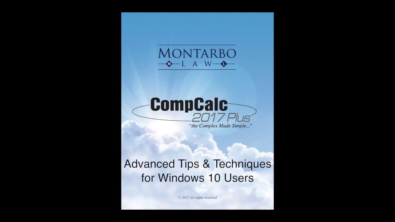 CompCalc Plus 2017 Advanced Tips & Techniques - Windows 10 - YouTube