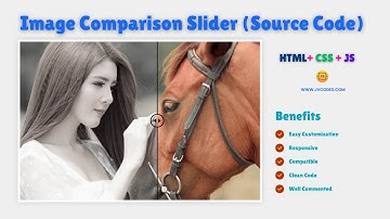 How to Create an Image Comparison Slider Using HTML - CSS - JS (Free Source Code)?
