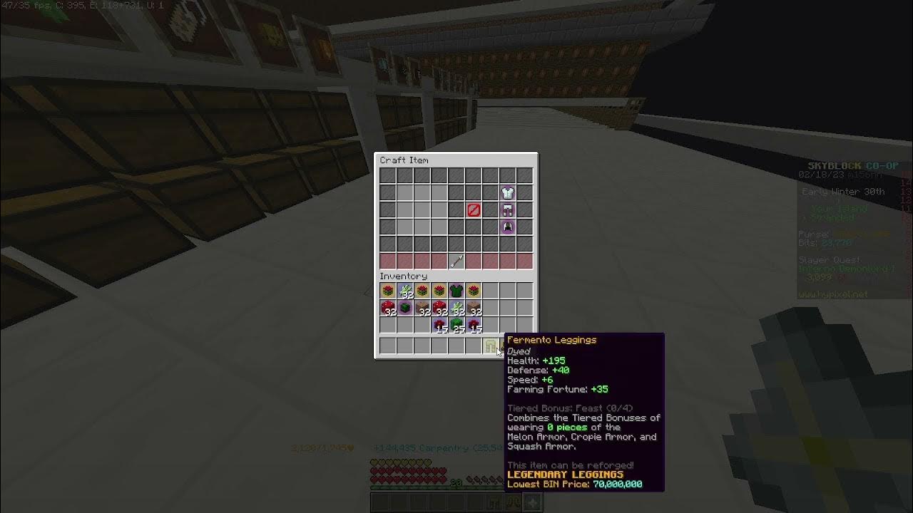 Full Fermento Armor Hypixel Skyblock Stranded YouTube