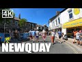 NEWQUAY Cornwall July 2021 - Town Centre, Towan Beach & Newquay Harbour - 4K Virtual Walk