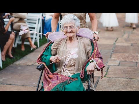 Granny Flower Girl Rocks Wedding in Her Wheelchair