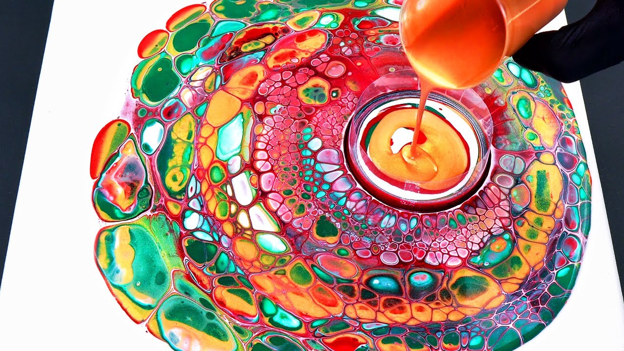 The SECRET to CELLS! - Open Cup Acrylic Pouring - YouTube