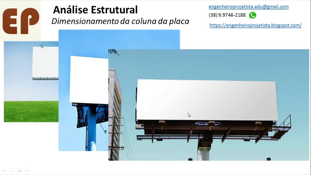 Calculando A Coluna De Sustentação Do Outdoor