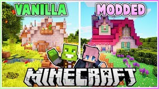 Vanilla vs Modded Minecraft House Makeover (PART 2) with LDShadowlady!