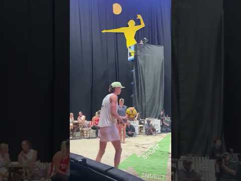 Power Spike in Men’s Beach Volleyball | Pure Strength and Precision #sportinvest #beachvolleyball
