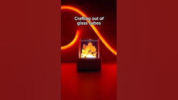 Crafting nostalgia blocks #minecraft #fire #fyp #nostalgia #3d #hologram #rune