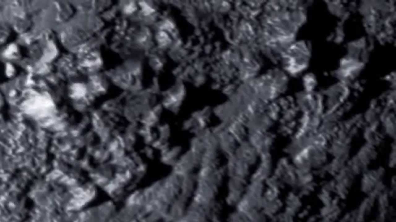 Frozen peaks on the Icy Mountains of Pluto