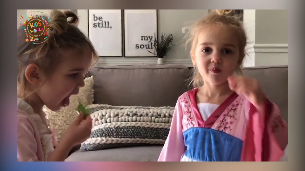 Mila and Emma Emma Says Hello To Fans They Mila Try To Judge Food And