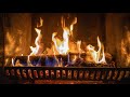 Roaring cozy fire with Golden Yellow and Blue flames in a dark intimate fireplace - Smooth 60fps