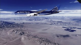 Majestic Journey: Boeing 747 Flight from Reno to Mammoth Lakes