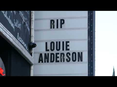 RIP Louie Anderson Marquee The Comedy Store Sunset Blvd Los Angeles California USA January 22, 2022