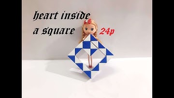 Magic Ruler Puzzle or Snake Cube 24 - Heart Inside A Square - 心