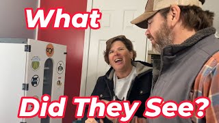 A  Visit from Brooke & Jason @CogHillFarm @mrscoghillfarm  What made them scream?