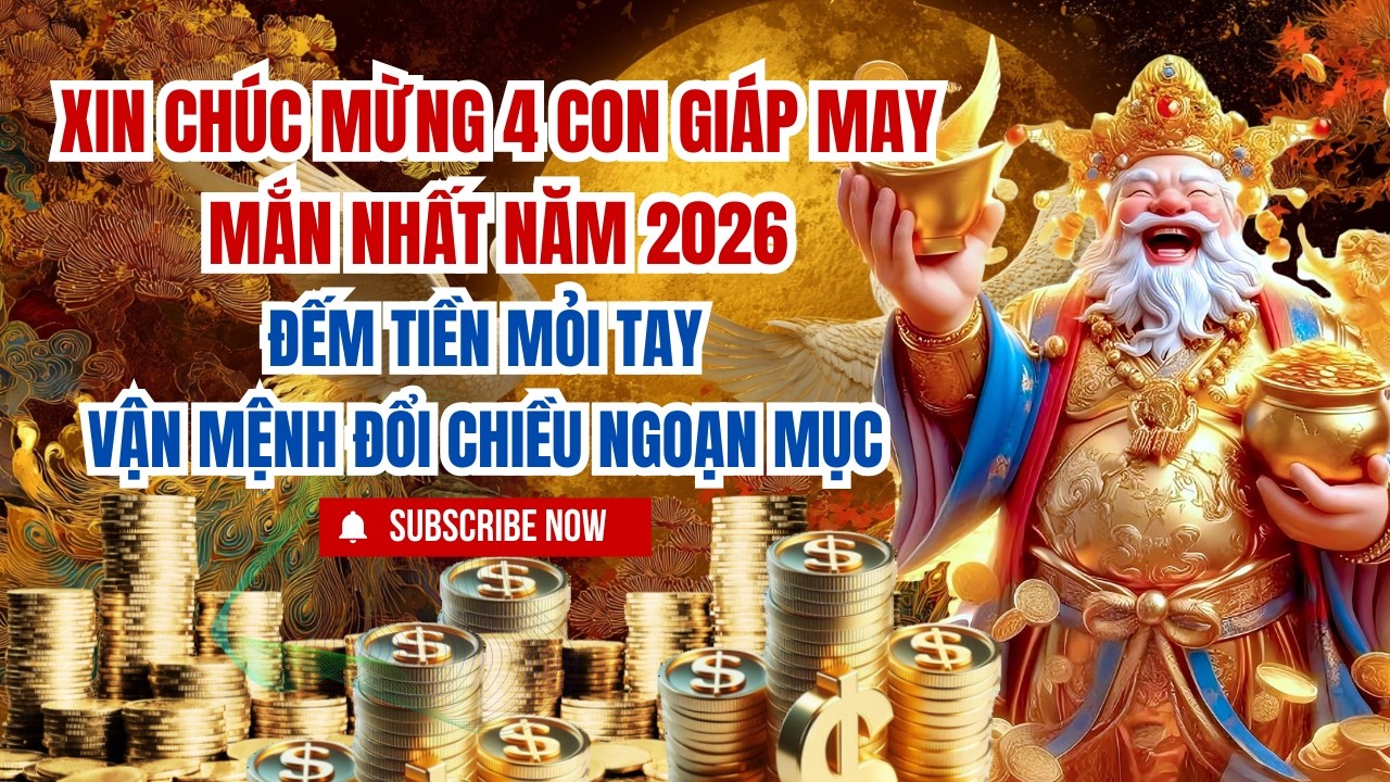 💰💰💰Xin Chúc Mừng 4 Con Giáp May Mắn Nhất Năm 2026 – Đếm Tiền Mỏi Tay, Vận Mệnh Đổi Chiều Ngoạn Mục