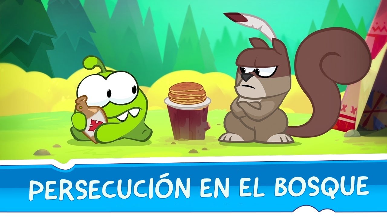 ⁣Las historias de Om Nom: Alrededor del mundo: Persecución en el bosque | Cut The Rope