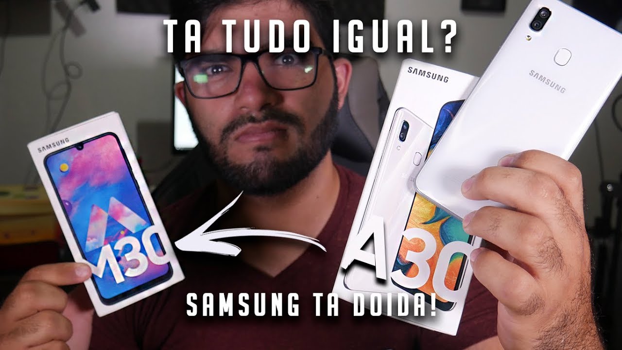 GALAXY A30 é IDÊNTICO ao Galaxy M30, afinal, qual deles ta melhor? | Unboxing e comparações