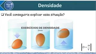 Densidade, massa específica, peso específico e peso especifico relativo