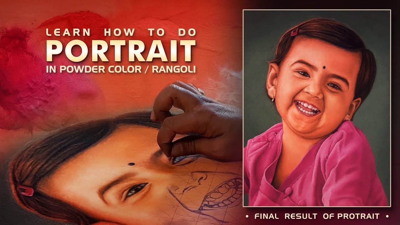 Portrait Rangoli Colours