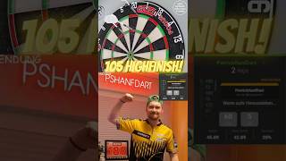 105 HIGHFINISH! 🎯🚨 #180 #dart #darts #shorts #dartscommunity #dartsaddict #3dart #dartswm