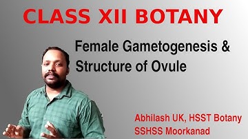 Female Gametogenesis and Structure of Ovule | Botany | Class XII | Abhilash | SSHSS Moorkanad