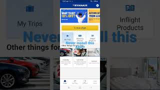 I went into RYANAIR'S app!