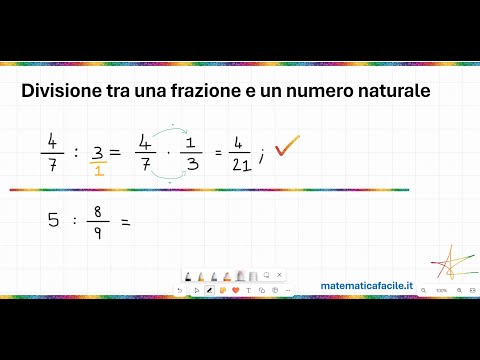 Divisioni tra frazione e numero naturale