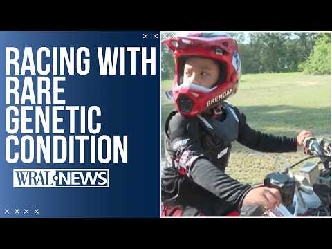 Young boy, with rare genetic disorder, races ATVs.