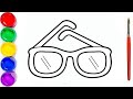 How to draw a eye glasses for kids|Bolalar uchun ko`zoynak rasm chizish|Как нарисовать очки для дете