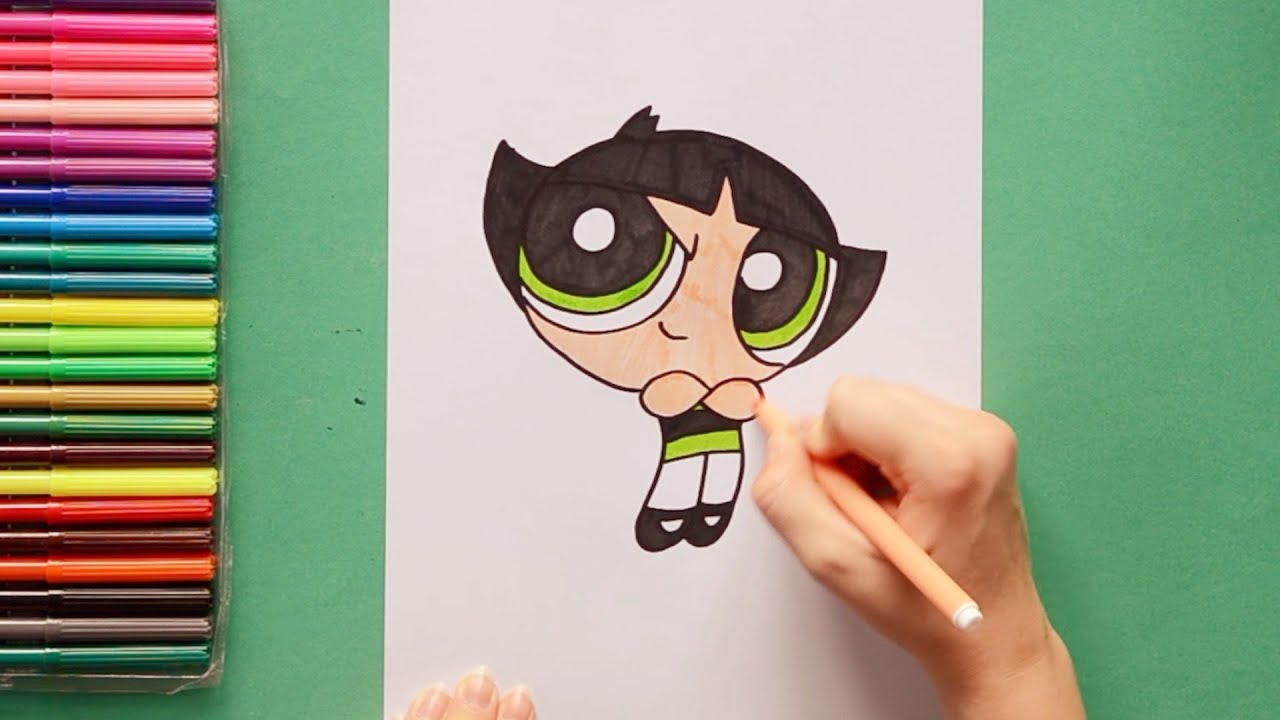 How To Draw Buttercup - The Powerpuff Girls