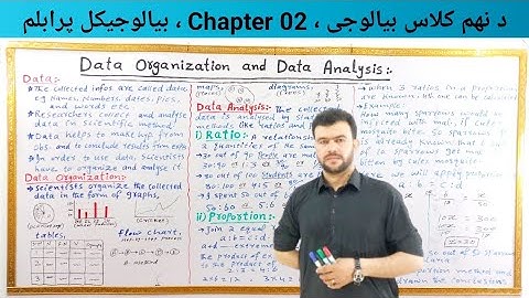 Data Organization and Data Analysis class 9 biology chaptr 2 in Pashto | Ratio Proportion Sabar khan