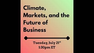 ClimateCATALYST 2026: Climate, Markets, and the Future of Business