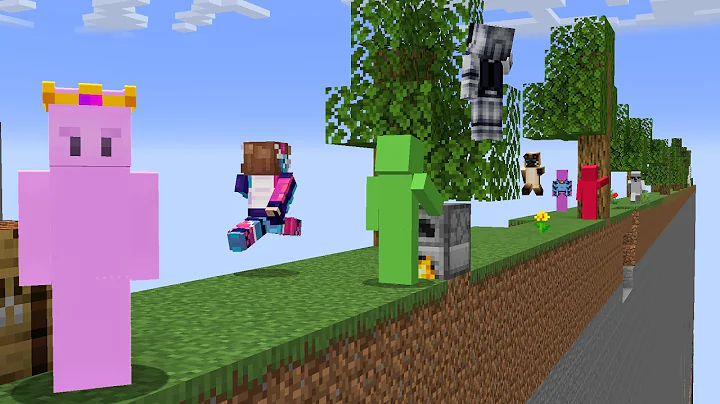 I Put 8 YouTubers in 2D Minecraft