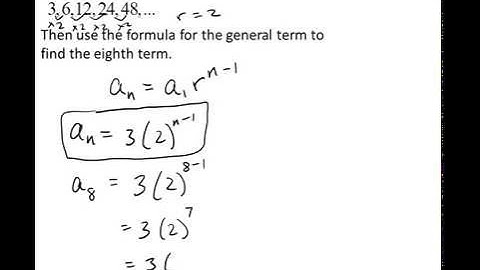 Use the Formula for the General Term of a Geometric Sequence