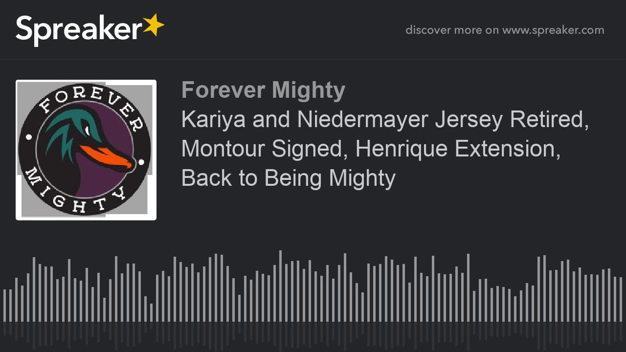 Kariya and Niedermayer Jersey Retired, Montour Signed, Henrique Extension, Back to Being Mighty (par