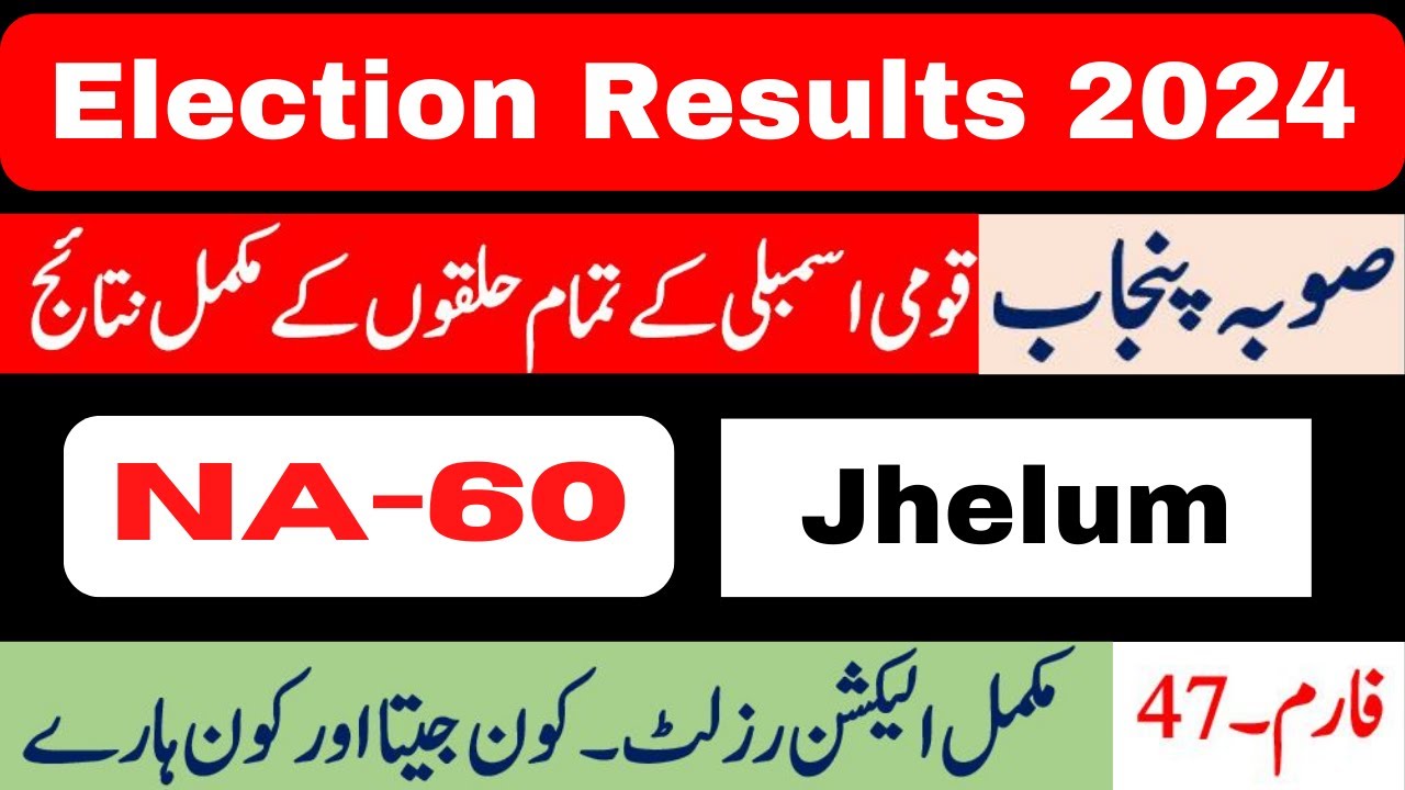 NA-60 Jhelum  | Election 2024 Results | Punjab, National Assembly