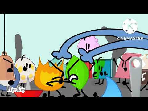 Firey and Leafy argue and fighting about Leafy stole Dream Island * before BFB 16 *