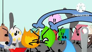 Firey and Leafy argue and fighting about Leafy stole Dream Island * before BFB 16 *
