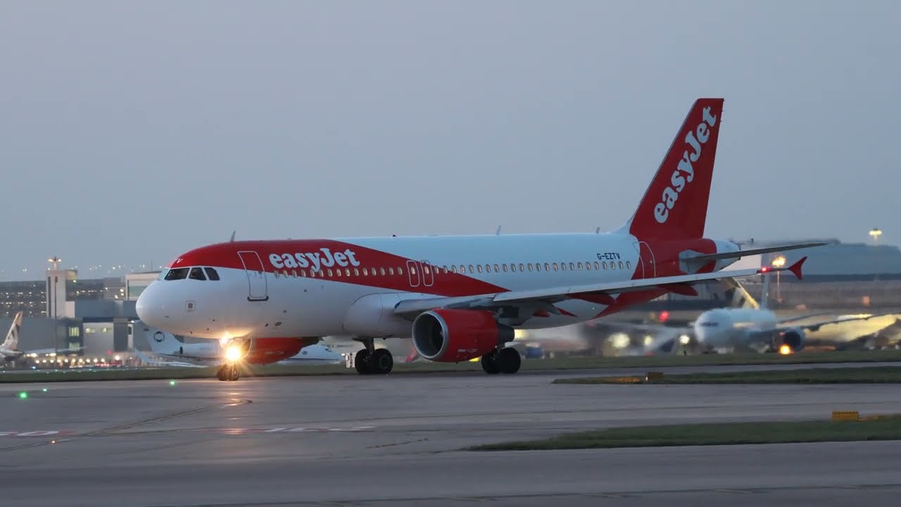various planes at sunset in Manchester