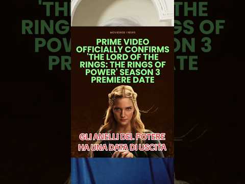 Video Gli Anelli del Potere ha una data!