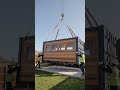 Shipping Container Sauna Installation  #containerconversion #containersauna #backyardsauna