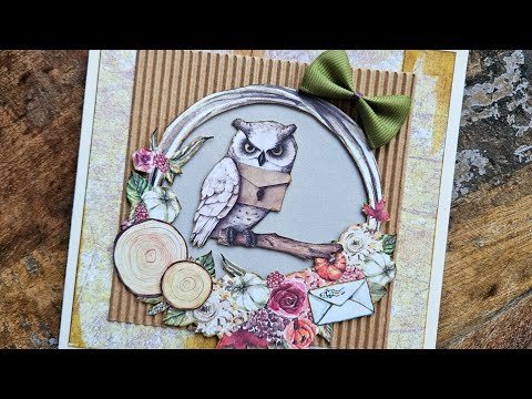 Woodland Owl Greeting Card DIY 🦉 | Vintage Paper Craft