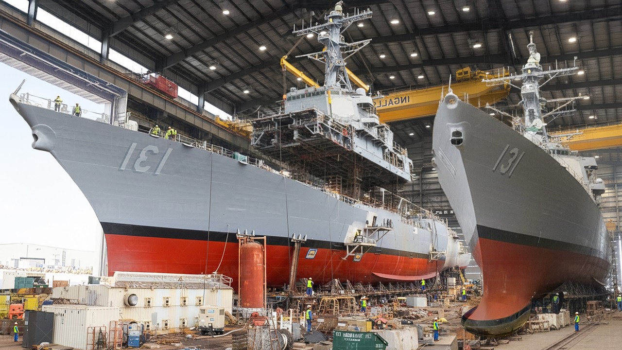 Life Inside Giant Shipyard Building Billions $ Worth of US Navy Destroyers