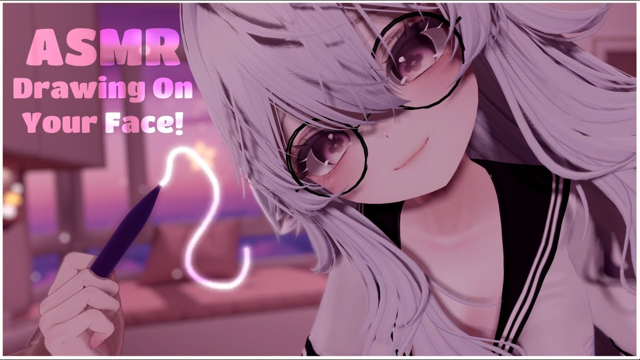 【Visual ASMR Vrchat】Catgirl Drawing on Your Face!  ♥ Soft Spoken