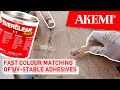 Easy and fast colouring of the akemi adhesive everclear 510 with spectrum pastes